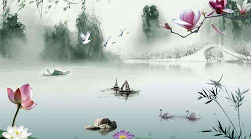 tranh-ve-song-nuoc-chaymoc